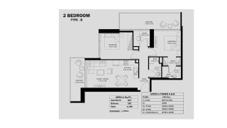 Apartment floor plan, 2 bedrooms in ELITZ 3 No. 11007