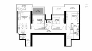 Apartment floor plan, 2 bedrooms in ELITZ 3 No. 11009