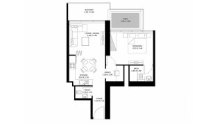 Property floor plan, 1 bedroom in ELITZ 3 No. 11008